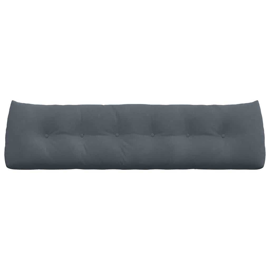 Cuscino per Schiena Grigio scuro 180 x 24 x 50 cm Velluto 42014575