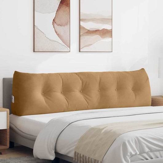 Cuscino per Schiena Marrone 180 x 24 x 50 cm Velluto 42014582