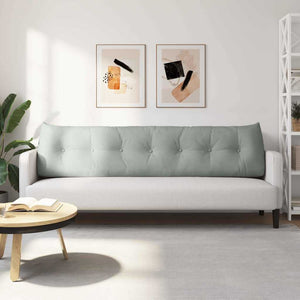 Cuscino per Schiena Grigio chiaro 200 x 24 x 50 cm Velluto 42014603