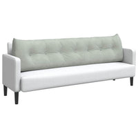 Cuscino per Schiena Grigio chiaro 200 x 24 x 50 cm Velluto 42014603