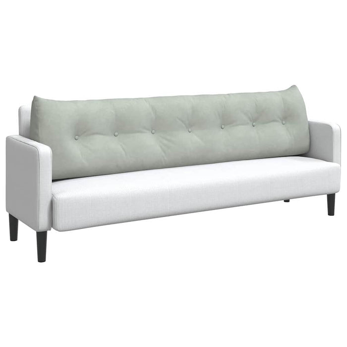 Cuscino per Schiena Grigio chiaro 200 x 24 x 50 cm Velluto 42014603