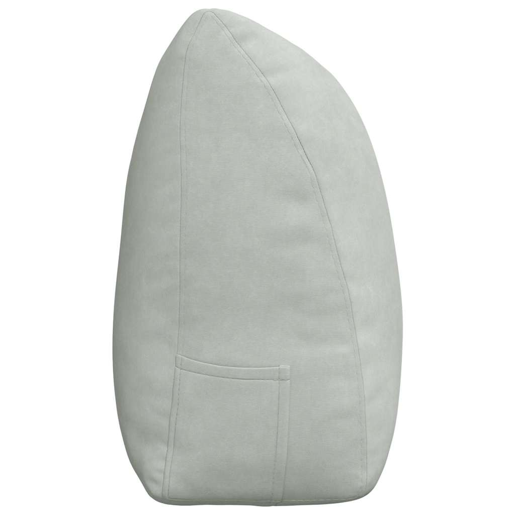 Cuscino per Schiena Grigio chiaro 200 x 24 x 50 cm Velluto 42014603