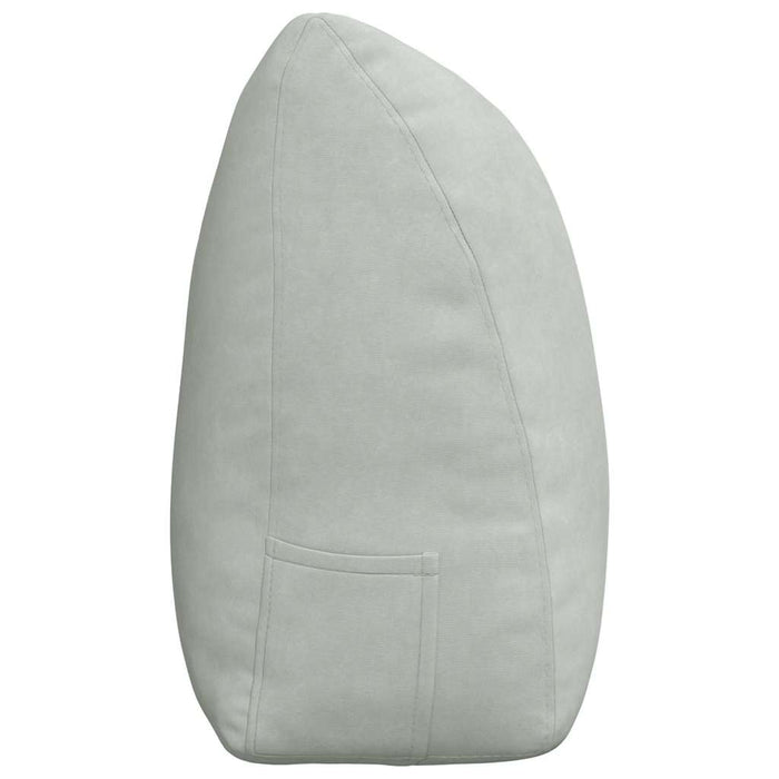 Cuscino per Schiena Grigio chiaro 200 x 24 x 50 cm Velluto 42014603