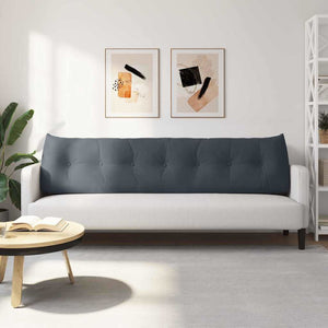Cuscino per Schiena Grigio scuro 200 x 24 x 50 cm Velluto 42014604