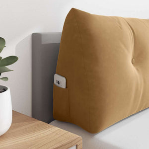 Cuscino per Schiena Marrone 200 x 24 x 50 cm Velluto 42014611