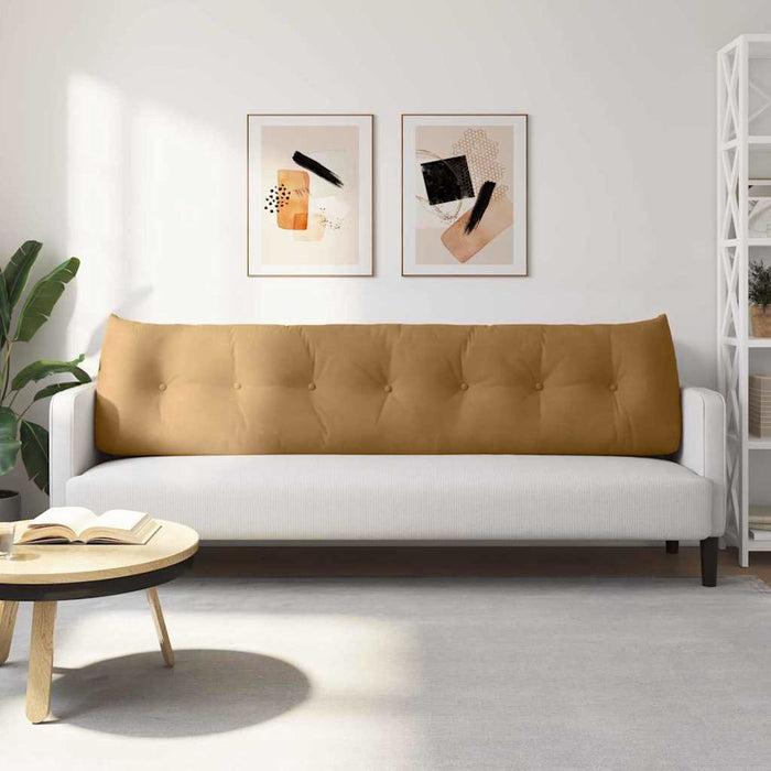 Cuscino per Schiena Marrone 200 x 24 x 50 cm Velluto 42014611