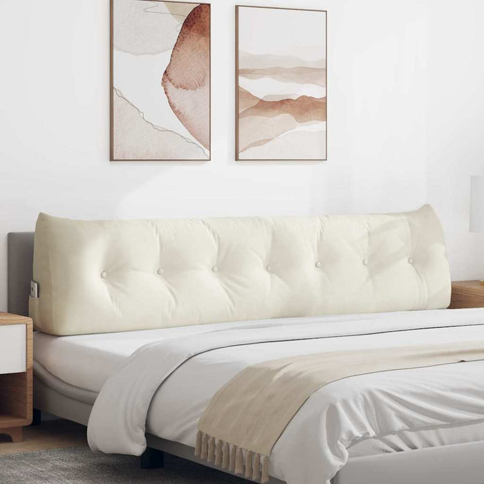 Cuscino per Schiena Crema 200 x 24 x 50 cm Velluto 42014612
