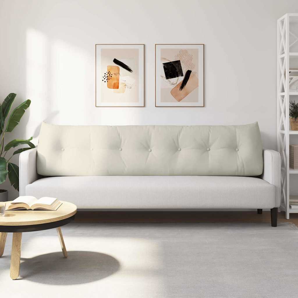 Cuscino per Schiena Crema 200 x 24 x 50 cm Velluto 42014612