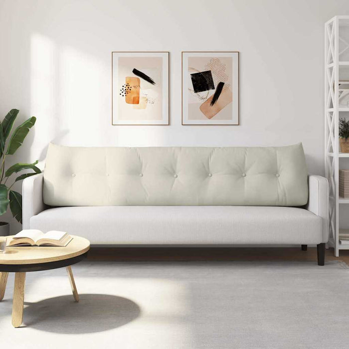 Cuscino per Schiena Crema 200 x 24 x 50 cm Velluto 42014612