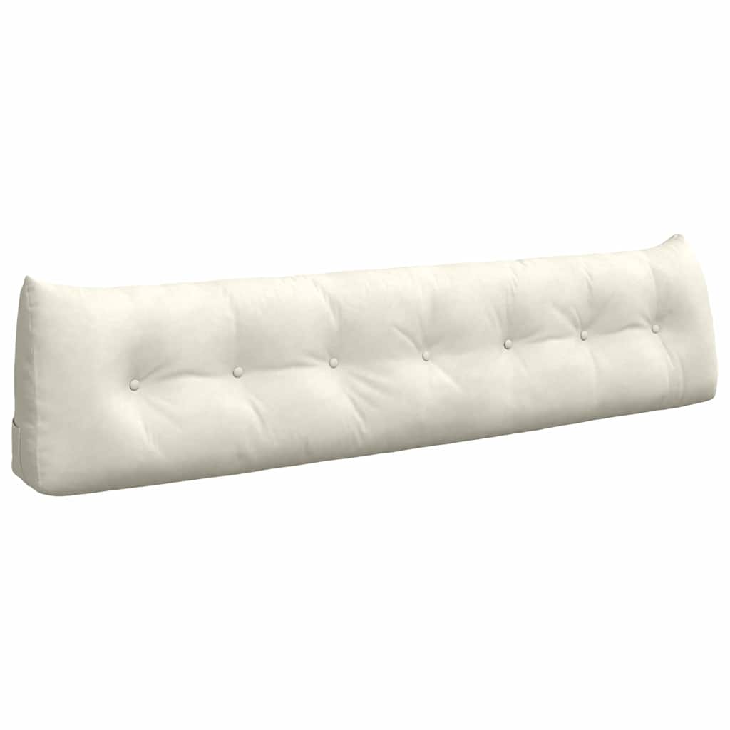 Cuscino per Schiena Crema 200 x 24 x 50 cm Velluto 42014612