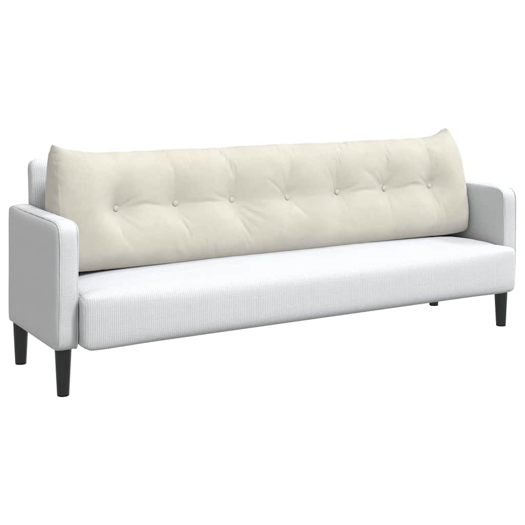 Cuscino per Schiena Crema 200 x 24 x 50 cm Velluto 42014612