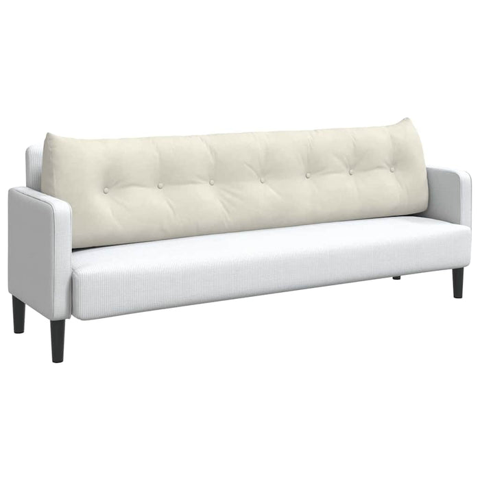 Cuscino per Schiena Crema 200 x 24 x 50 cm Velluto 42014612