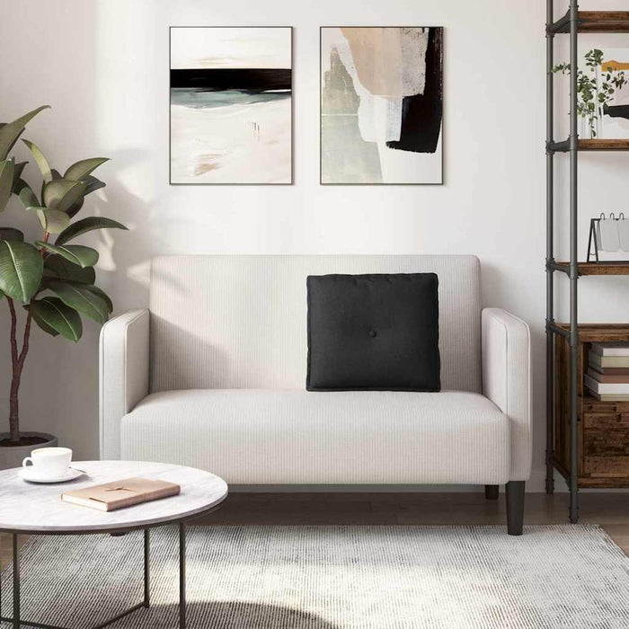 Cuscino per Schiena Nero 50 x 19 x 45 cm Tessuto 42014617