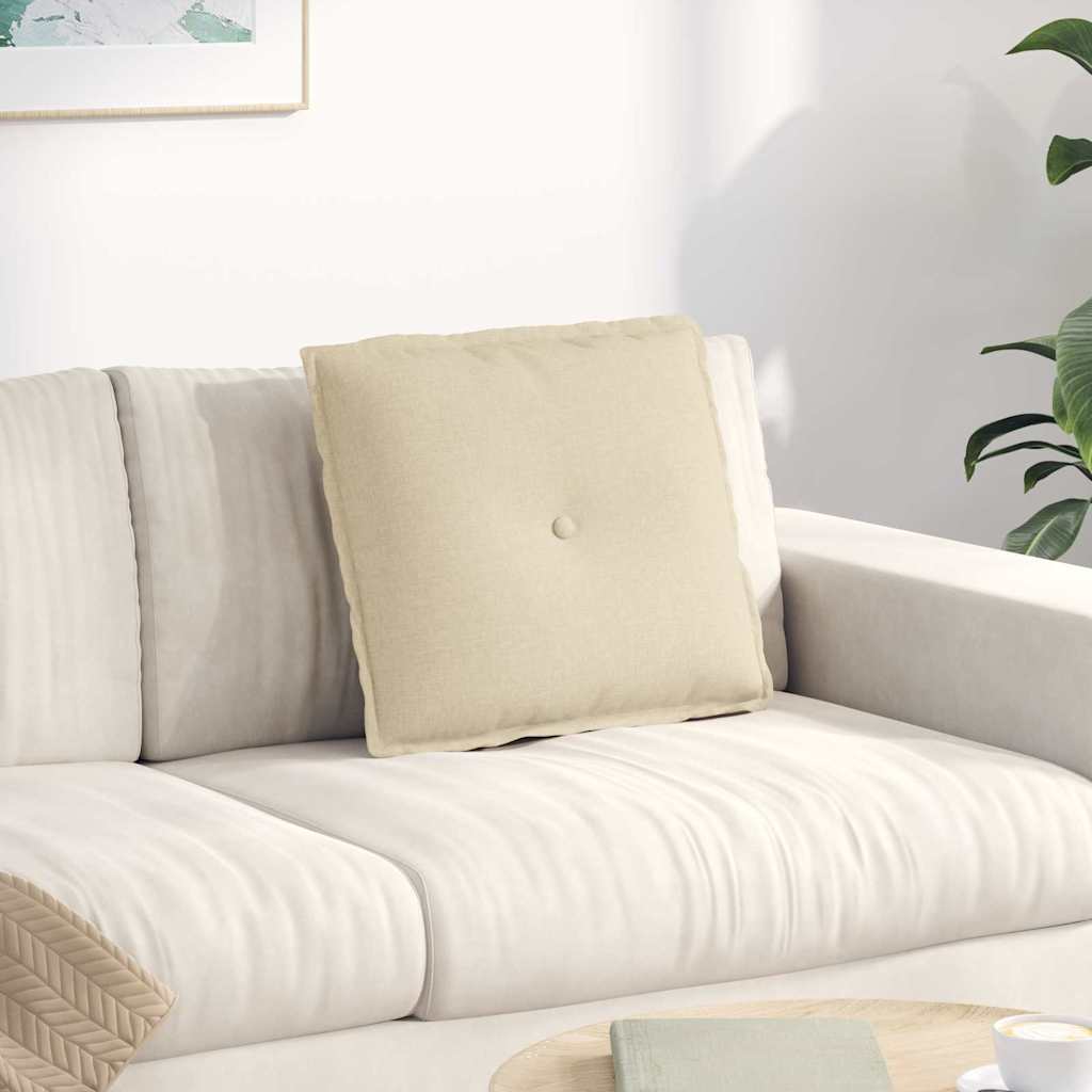 Cuscino per Schiena Crema 50 x 19 x 45 cm Tessuto 42014622