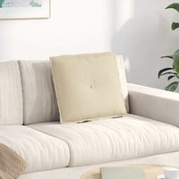 Cuscino per Schiena Crema 50 x 19 x 45 cm Tessuto 42014622