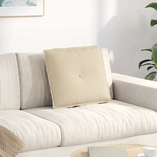 Cuscino per Schiena Crema 50 x 19 x 45 cm Tessuto 42014622