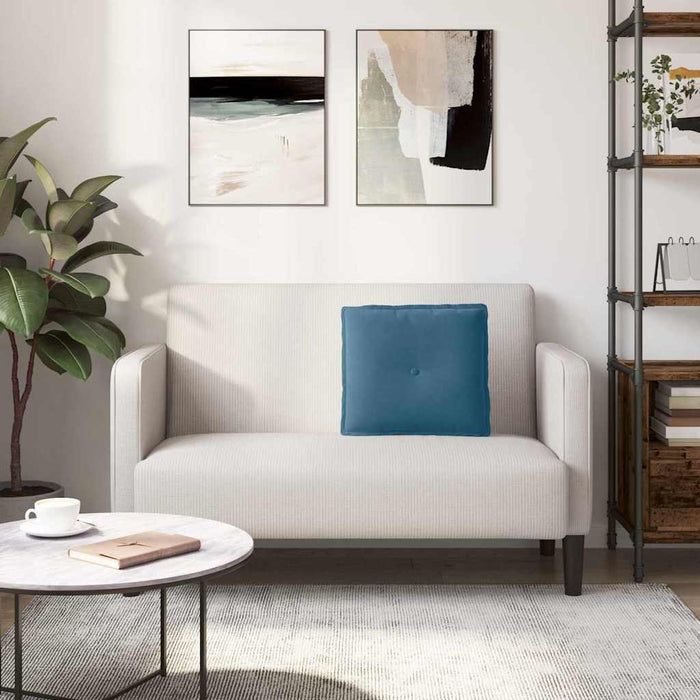 Cuscino per Schiena Blu 50 x 45 cm Tessuto in Cords 42014631