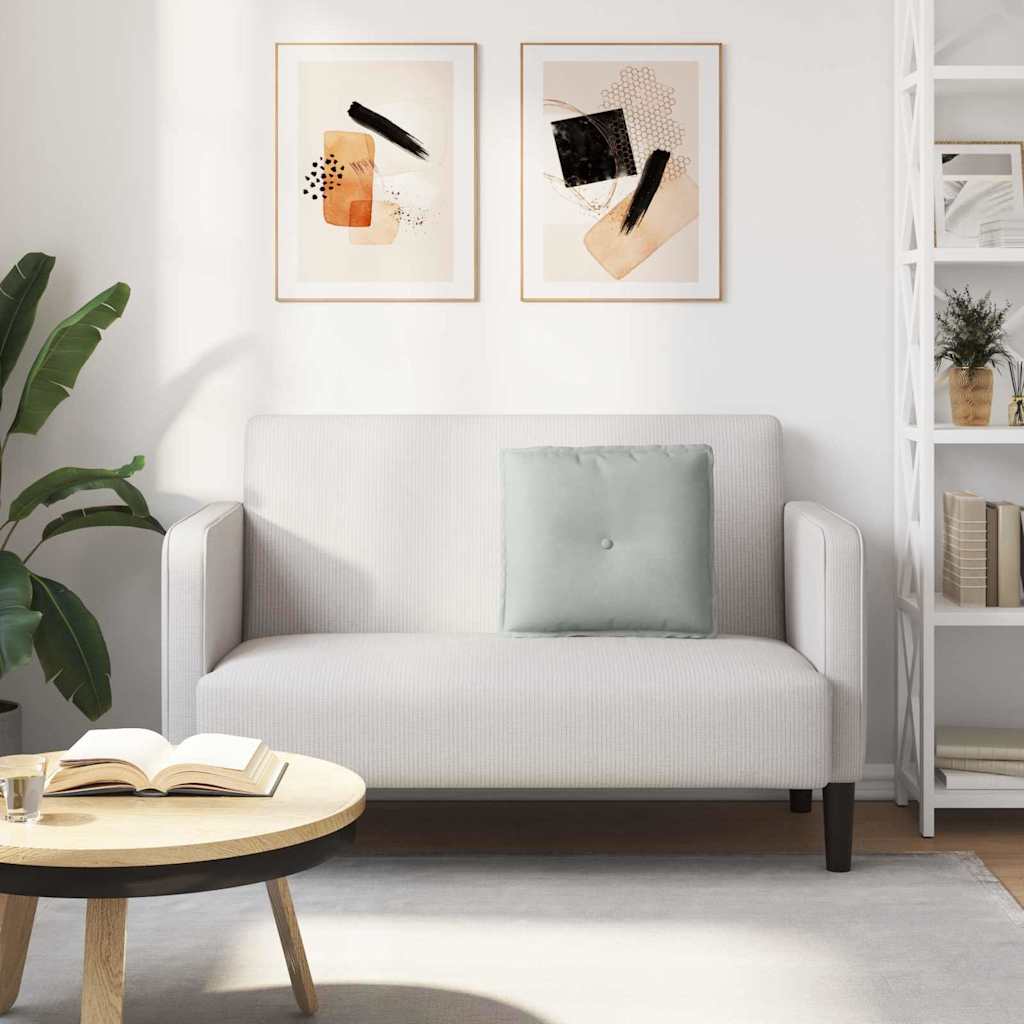 Cuscino per Schiena Grigio chiaro 50 x 45 cm Tessuto in Cords 42014632