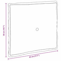 Cuscino per Schiena Grigio chiaro 50 x 45 cm Tessuto in Cords 42014632