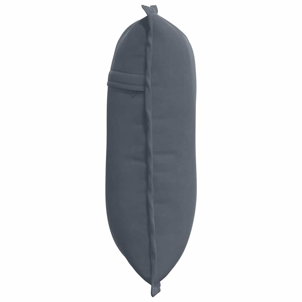 Cuscino per Schiena Grigio scuro 50 x 45 cm Tessuto in Cords 42014633