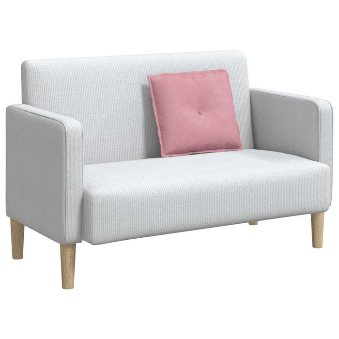 Cuscino per Schiena Rosa 50 x 45 cm Tessuto in Cords 42014636