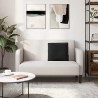 Cuscino per Schiena Nero 50 x 45 cm Tessuto in Cords 42014638