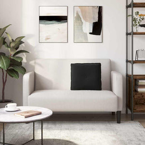 Cuscino per Schiena Nero 50 x 45 cm Tessuto in Cords 42014638