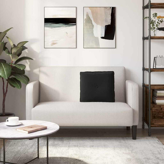 Cuscino per Schiena Nero 50 x 45 cm Tessuto in Cords 42014638