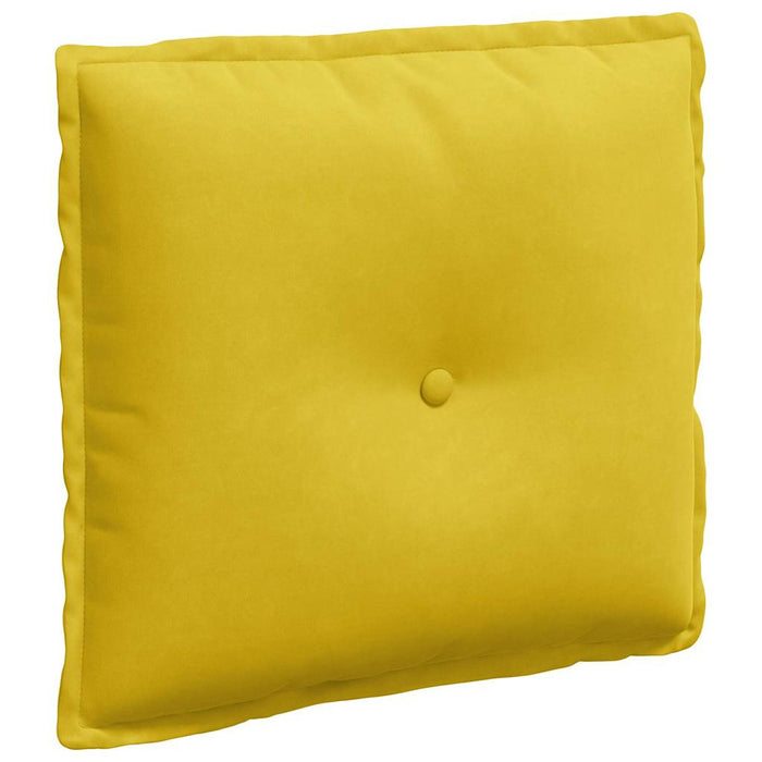 Cuscino per Schiena Giallo 50 x 45 cm Tessuto in Cords 42014639