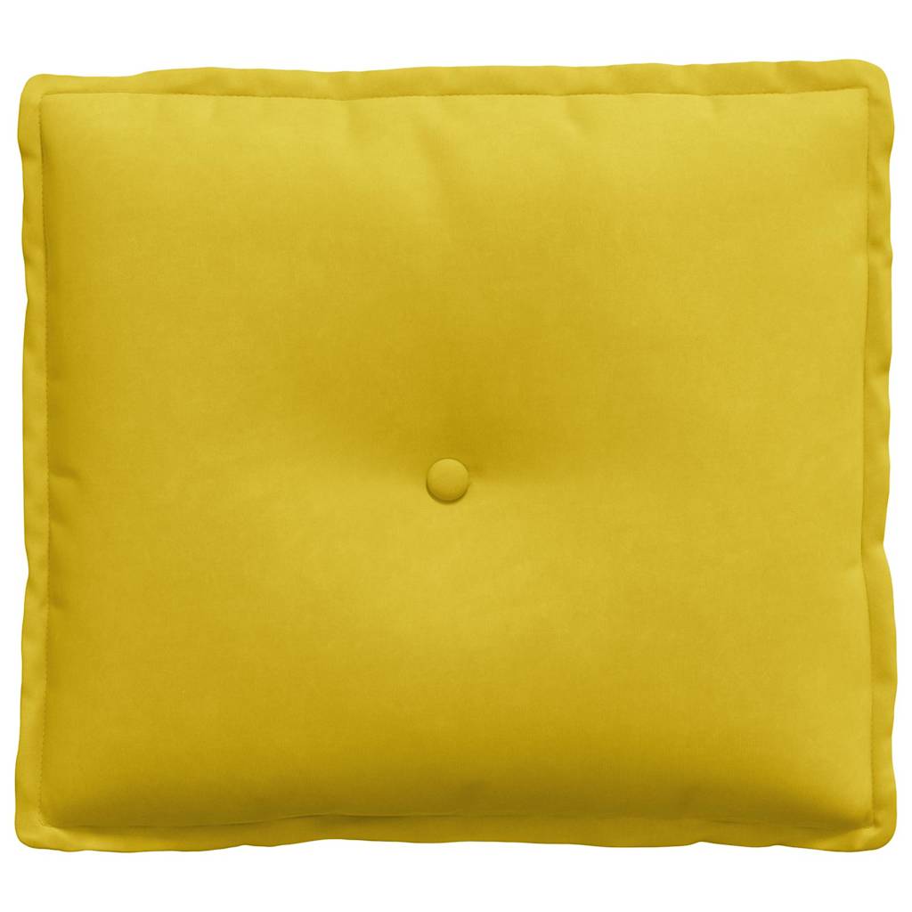 Cuscino per Schiena Giallo 50 x 45 cm Tessuto in Cords 42014639