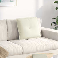 Cuscino per Schiena Crema 50 x 45 cm Tessuto in Cords 42014641
