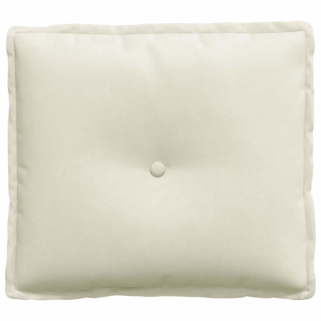 Cuscino per Schiena Crema 50 x 45 cm Tessuto in Cords 42014641