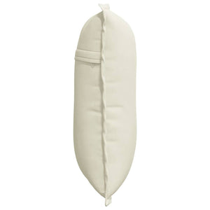 Cuscino per Schiena Crema 50 x 45 cm Tessuto in Cords 42014641