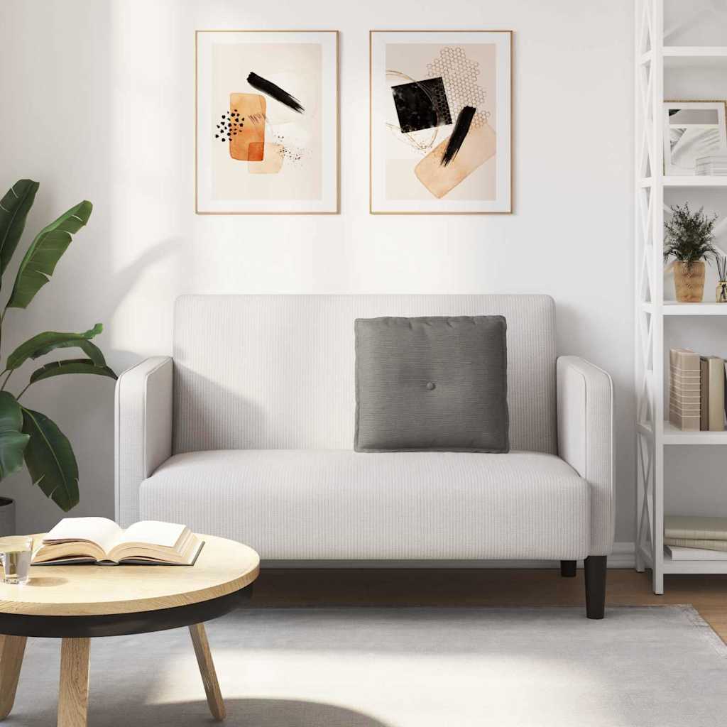 Cuscino per Schiena Grigio chiaro 50 x 45 cm Tessuto in Cords 42014650