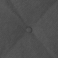 Cuscino per Schiena Grigio scuro 50 x 45 cm Tessuto in Cords 42014651