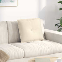 Cuscino per Schiena Crema 50 x 45 cm Tessuto in Cords 42014652