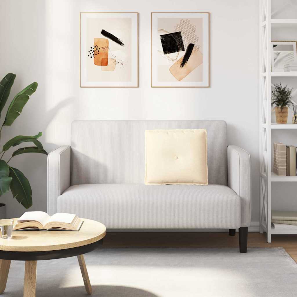 Cuscino per Schiena Crema 50 x 45 cm Tessuto in Cords 42014652