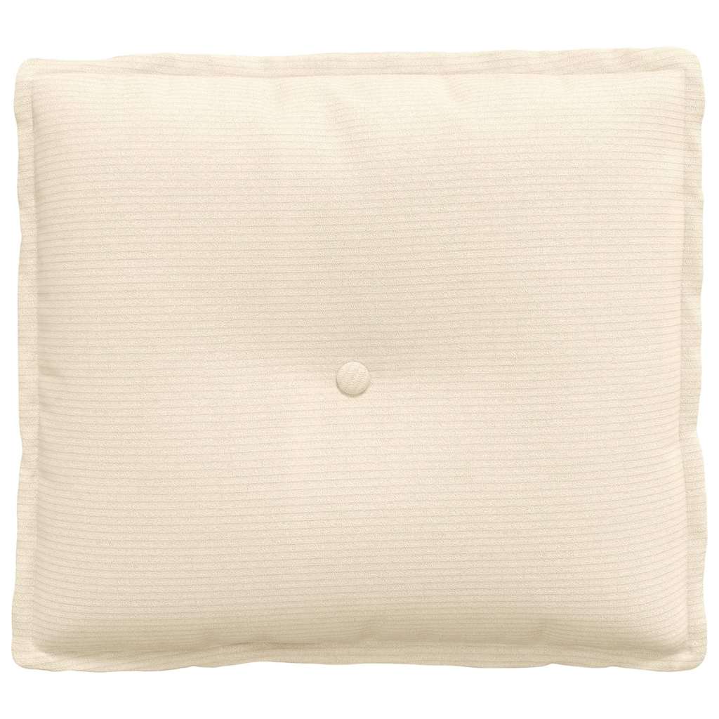 Cuscino per Schiena Crema 50 x 45 cm Tessuto in Cords 42014652