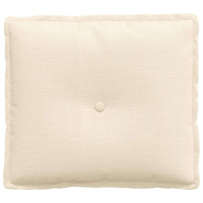 Cuscino per Schiena Crema 50 x 45 cm Tessuto in Cords 42014652