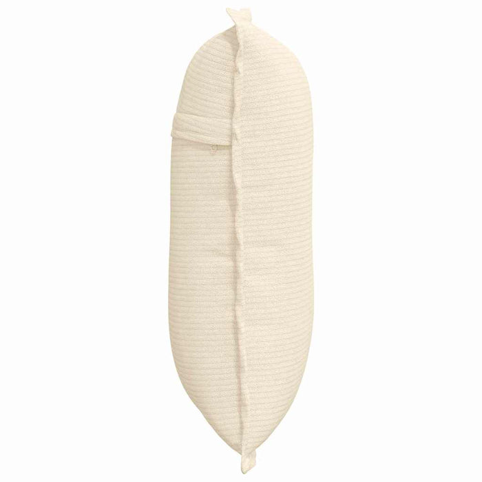 Cuscino per Schiena Crema 50 x 45 cm Tessuto in Cords 42014652