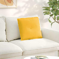 Cuscino per Schiena Giallo Chiaro 50 x 45 cm Tessuto in Cords 42014656