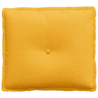 Cuscino per Schiena Giallo Chiaro 50 x 45 cm Tessuto in Cords 42014656