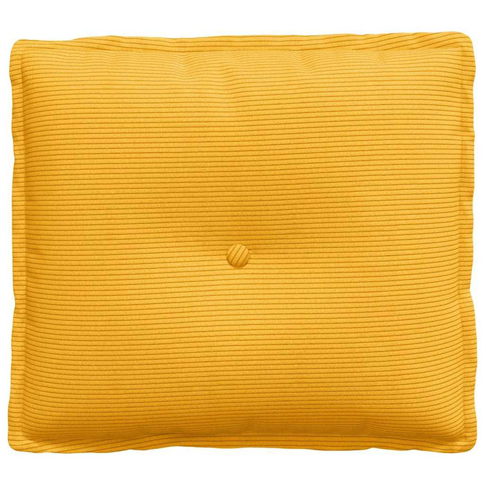 Cuscino per Schiena Giallo Chiaro 50 x 45 cm Tessuto in Cords 42014656