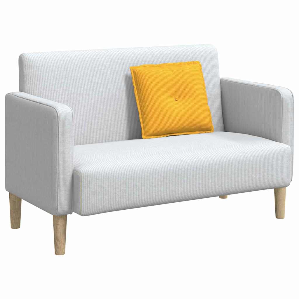 Cuscino per Schiena Giallo Chiaro 50 x 45 cm Tessuto in Cords 42014656