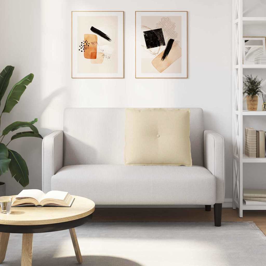 Cuscino per Schiena Crema 60 x 19 x 50 cm Tessuto 42014665