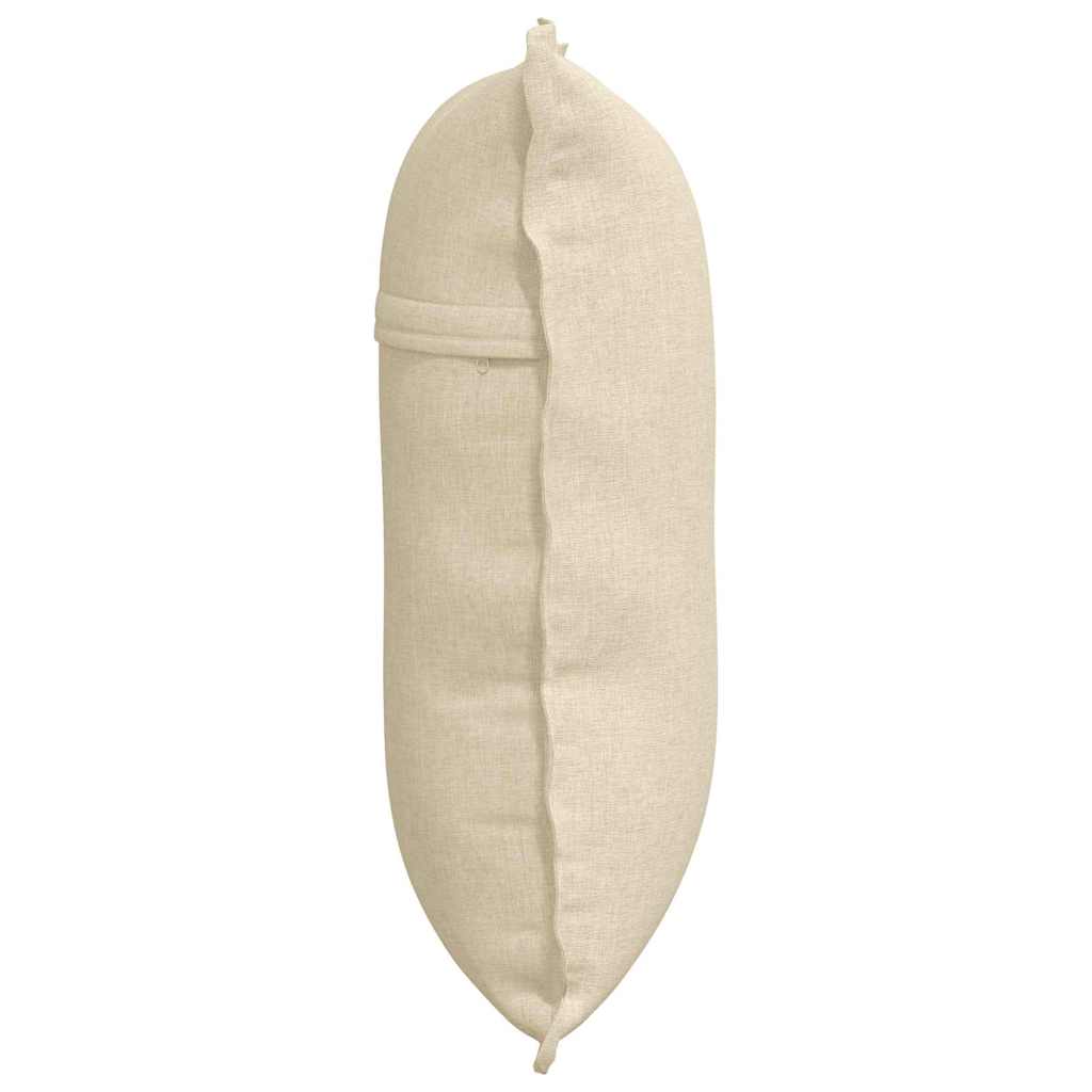 Cuscino per Schiena Crema 60 x 19 x 50 cm Tessuto 42014665