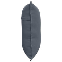 Cuscino per Schiena Grigio scuro 60 x 50 cm Tessuto in Cords 42014676