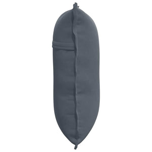 Cuscino per Schiena Grigio scuro 60 x 50 cm Tessuto in Cords 42014676