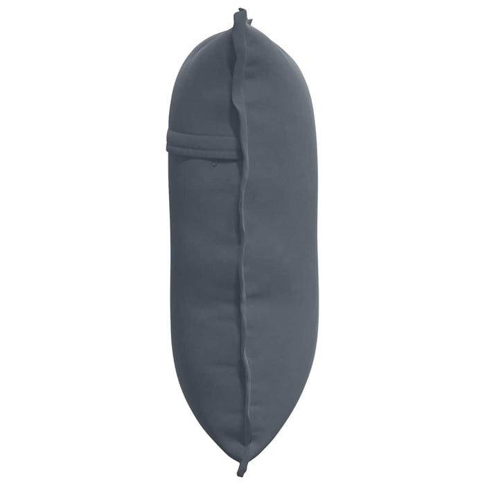Cuscino per Schiena Grigio scuro 60 x 50 cm Tessuto in Cords 42014676