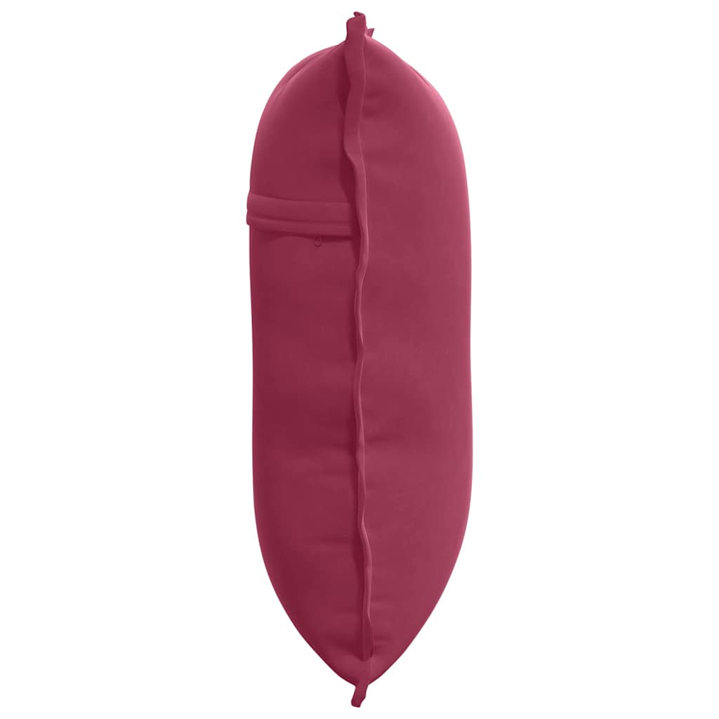 Cuscino per Schiena Rosso Vino 60 x 50 cm Tessuto in Cords 42014680